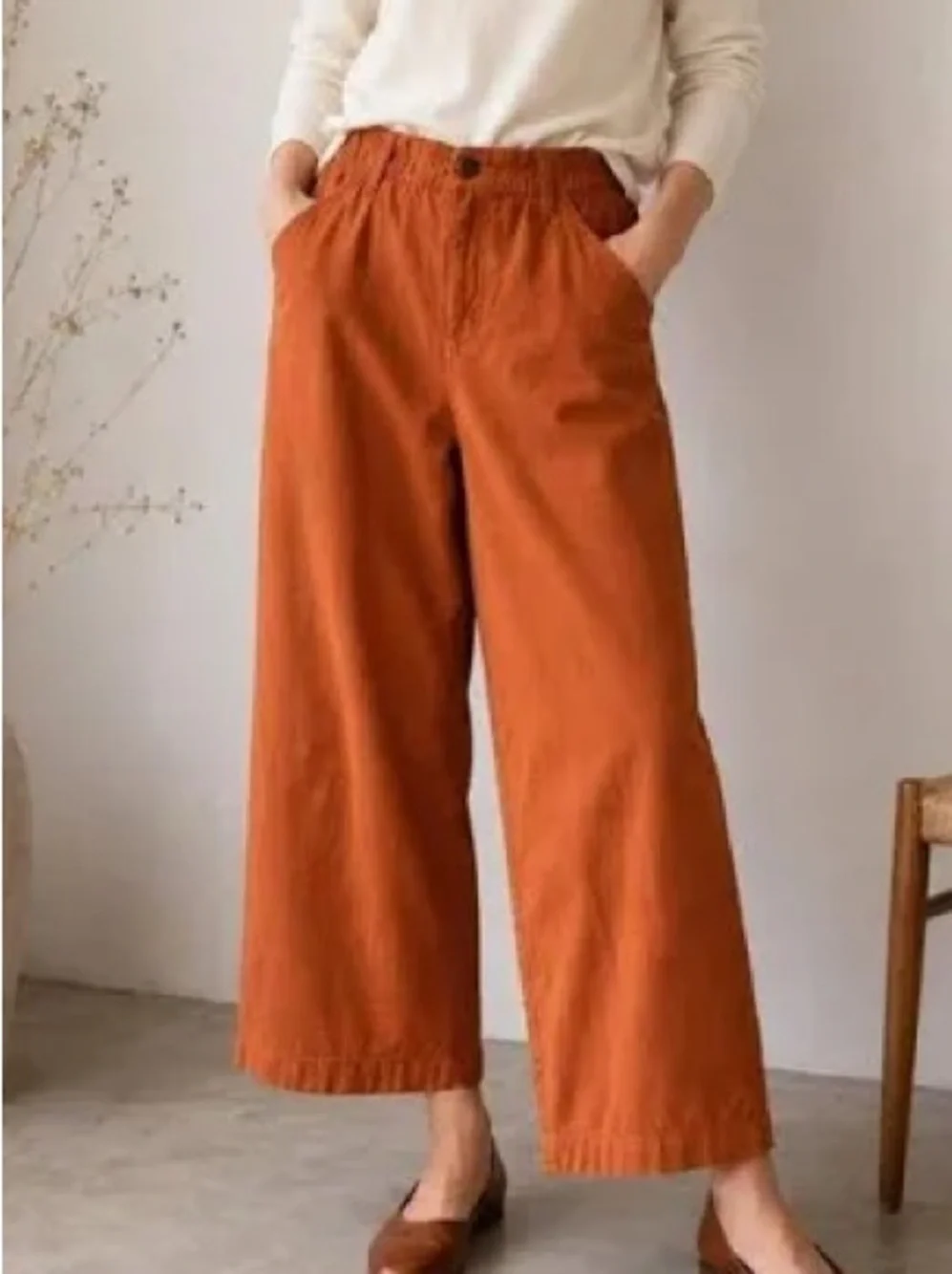 J. Crew Cotton Crop Pants in Rust Orange 4 - Picture 7 of 7